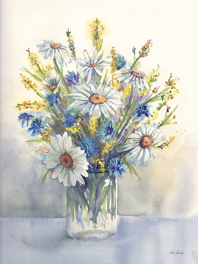 Daisy Vase art print by Patti Bishop for $57.95 CAD