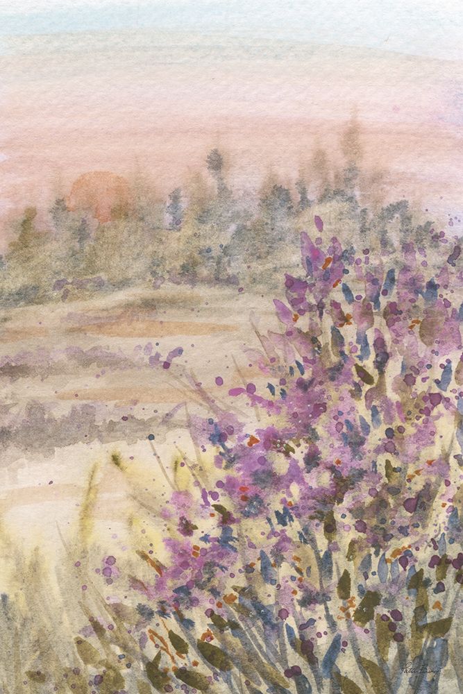 Lavender Flowers Landscape art print by Patti Bishop for $57.95 CAD