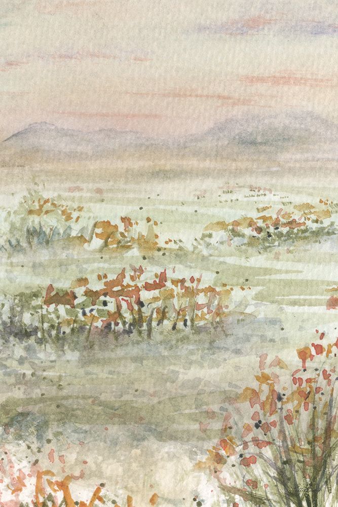 Orange Flowers Landscape art print by Patti Bishop for $57.95 CAD