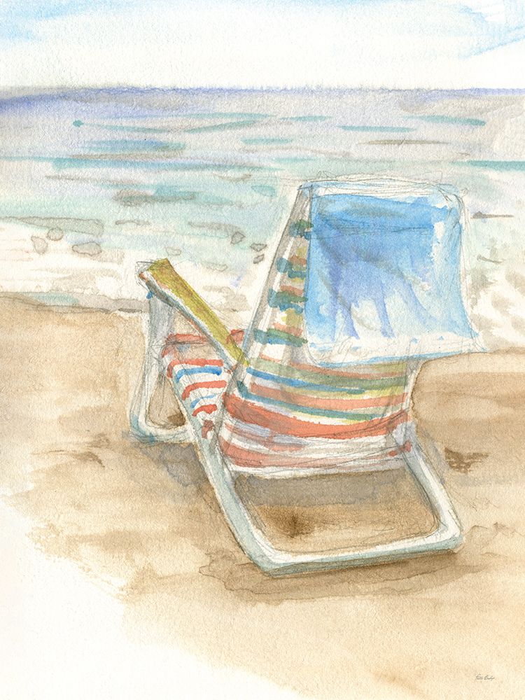 Beach Chair art print by Patti Bishop for $57.95 CAD