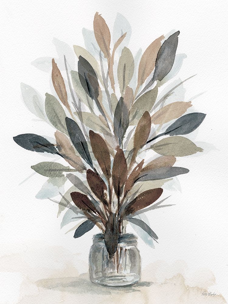 Leaves Jar Browns art print by Patti Bishop for $57.95 CAD