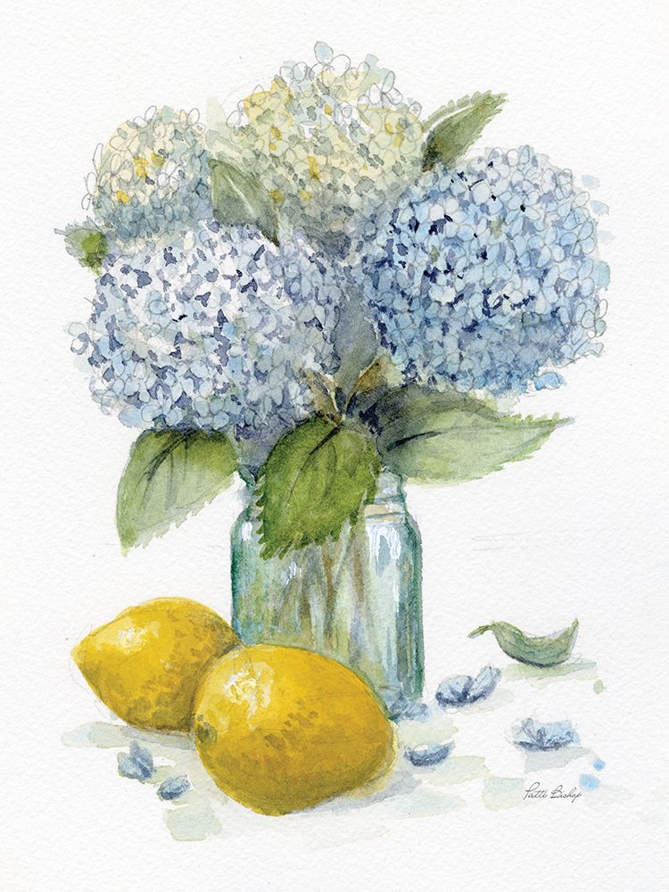 Hydrangea Lemons 1 art print by Patti Bishop for $57.95 CAD