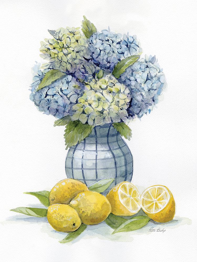 Hydrangea Lemons 2 art print by Patti Bishop for $57.95 CAD