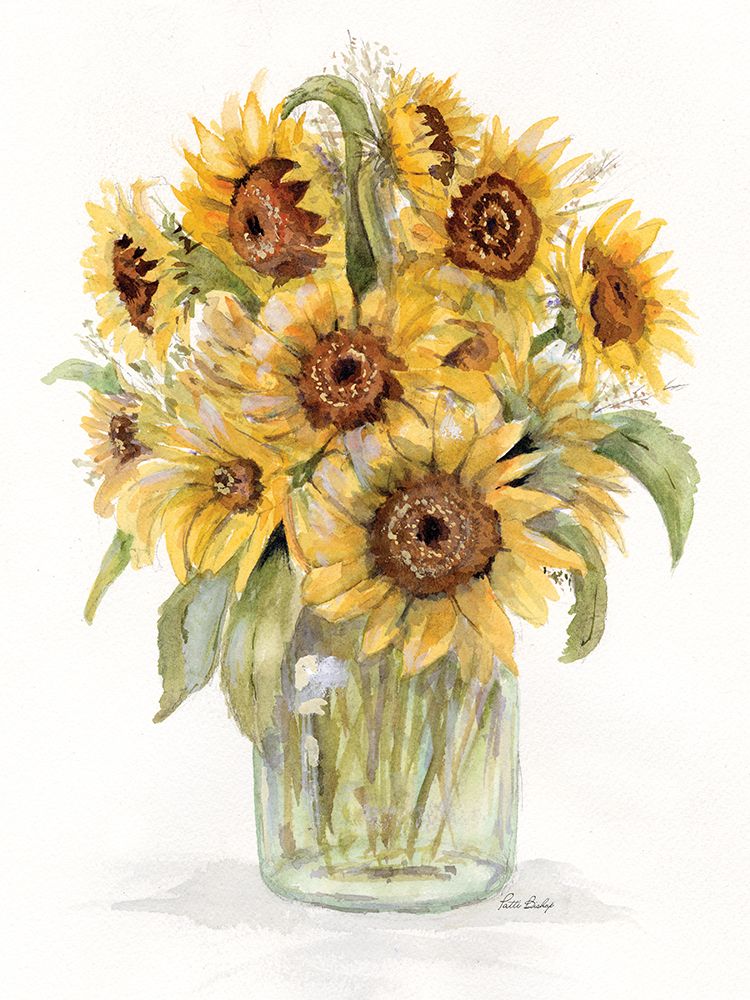 Sunflowers Bouquet Jar 1 art print by Patti Bishop for $57.95 CAD