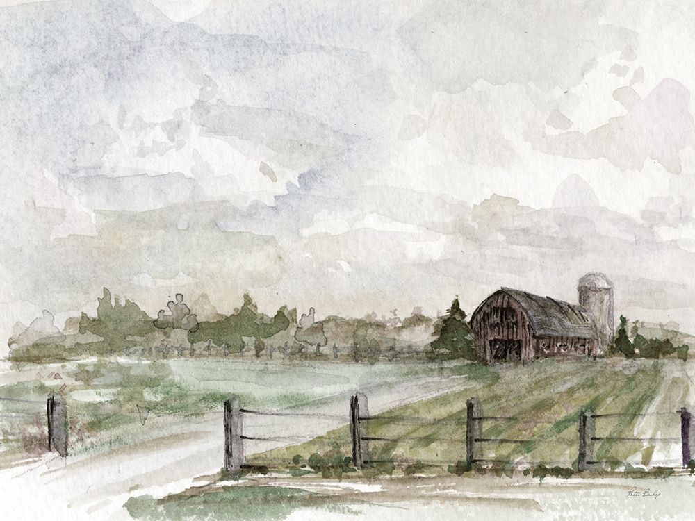 Barn With Fence art print by Patti Bishop for $57.95 CAD