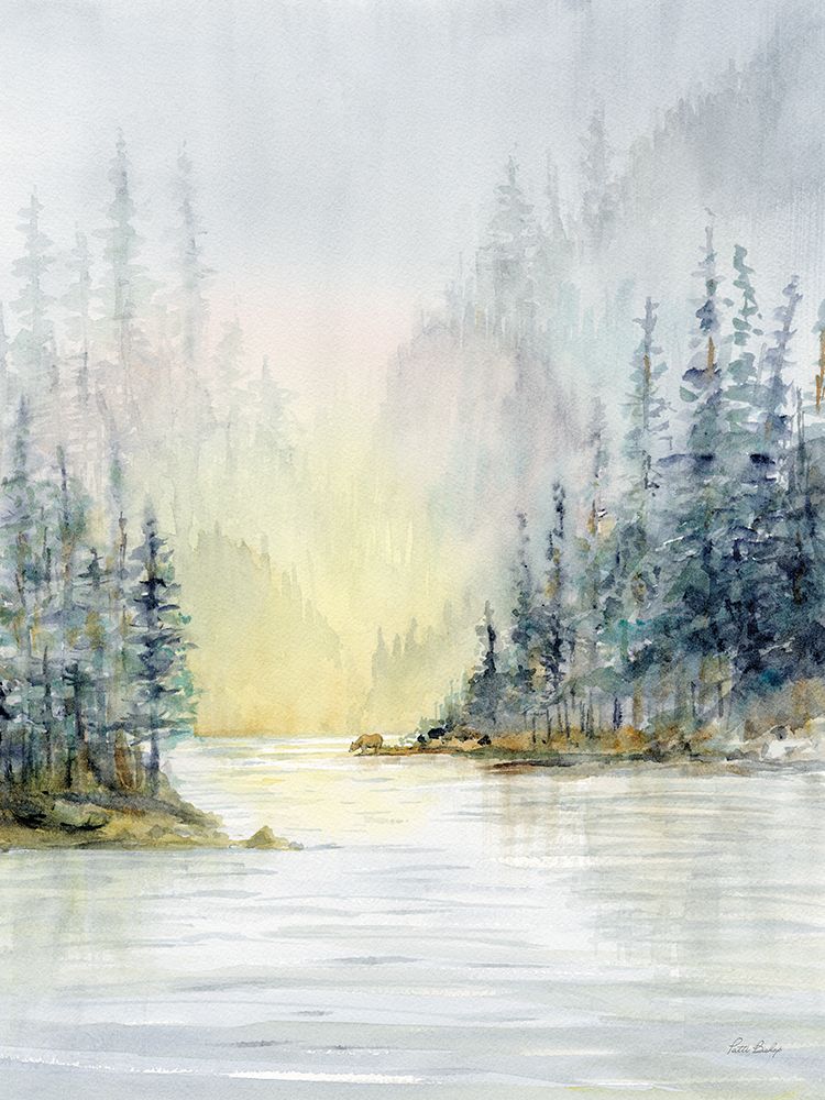 Pine Trees Bear art print by Patti Bishop for $57.95 CAD