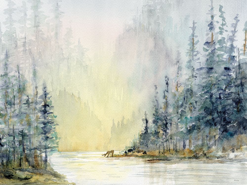 Pine Trees Deer 2 art print by Patti Bishop for $57.95 CAD
