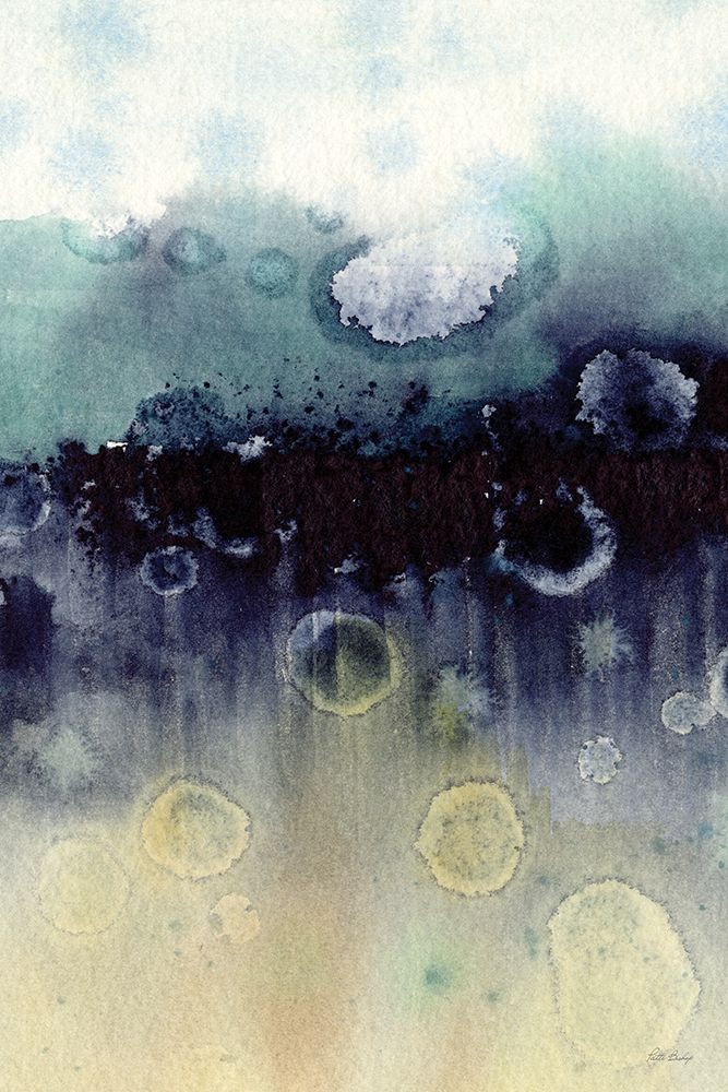 Abstract Blue Teal Gold 1 art print by Patti Bishop for $57.95 CAD