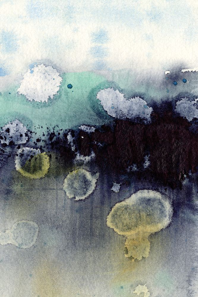Abstract Blue Teal Gold 3 art print by Patti Bishop for $57.95 CAD