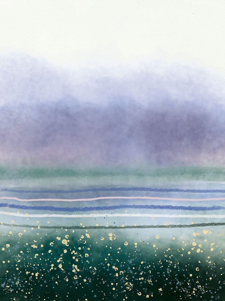 Teal Pink Gold Abstract art print by Patti Bishop for $57.95 CAD