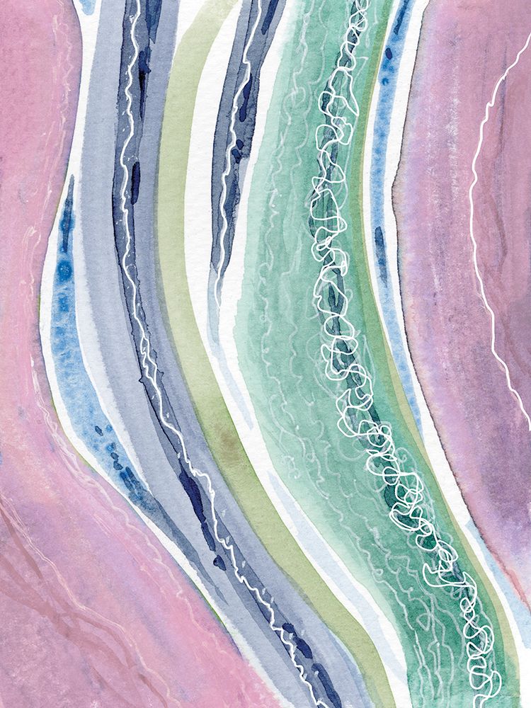 Abstract River Pink art print by Patti Bishop for $57.95 CAD