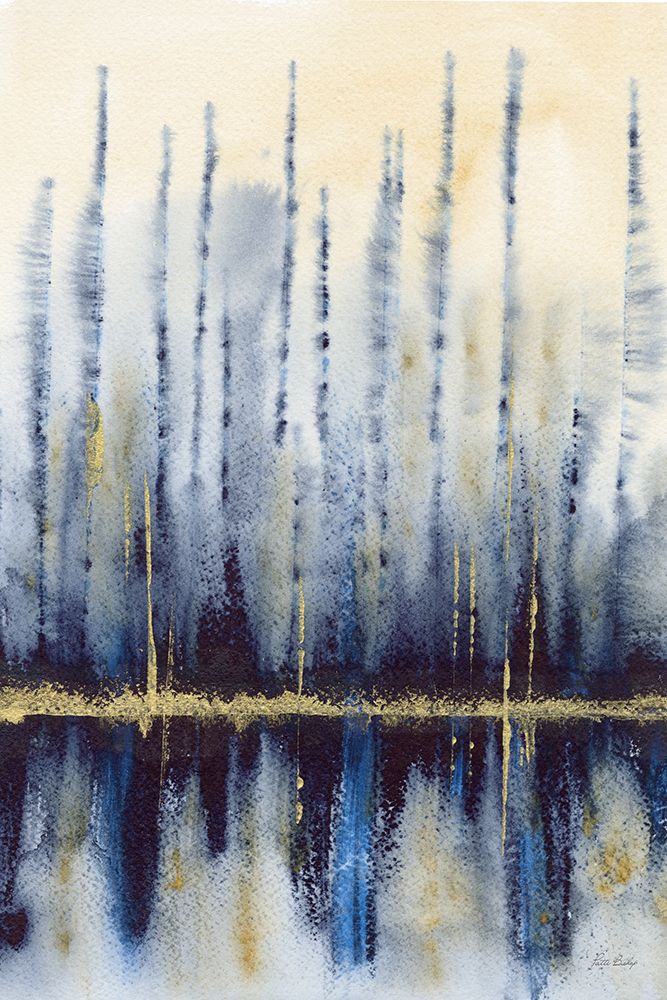 Indigo With Gold 1 art print by Patti Bishop for $57.95 CAD