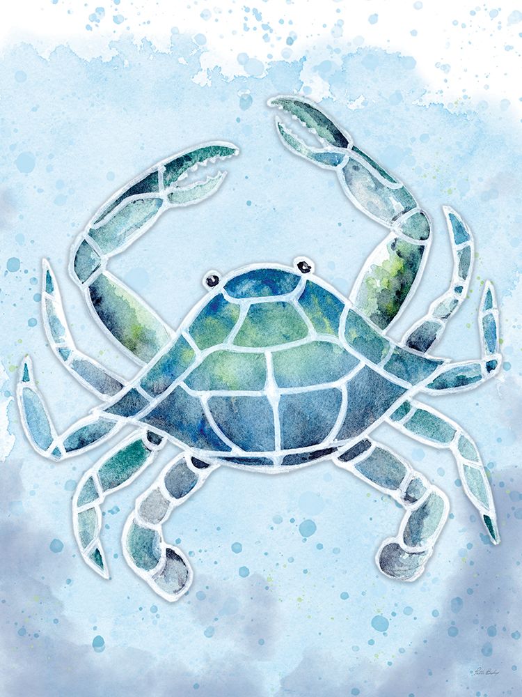 Stained Glass Crab art print by Patti Bishop for $57.95 CAD