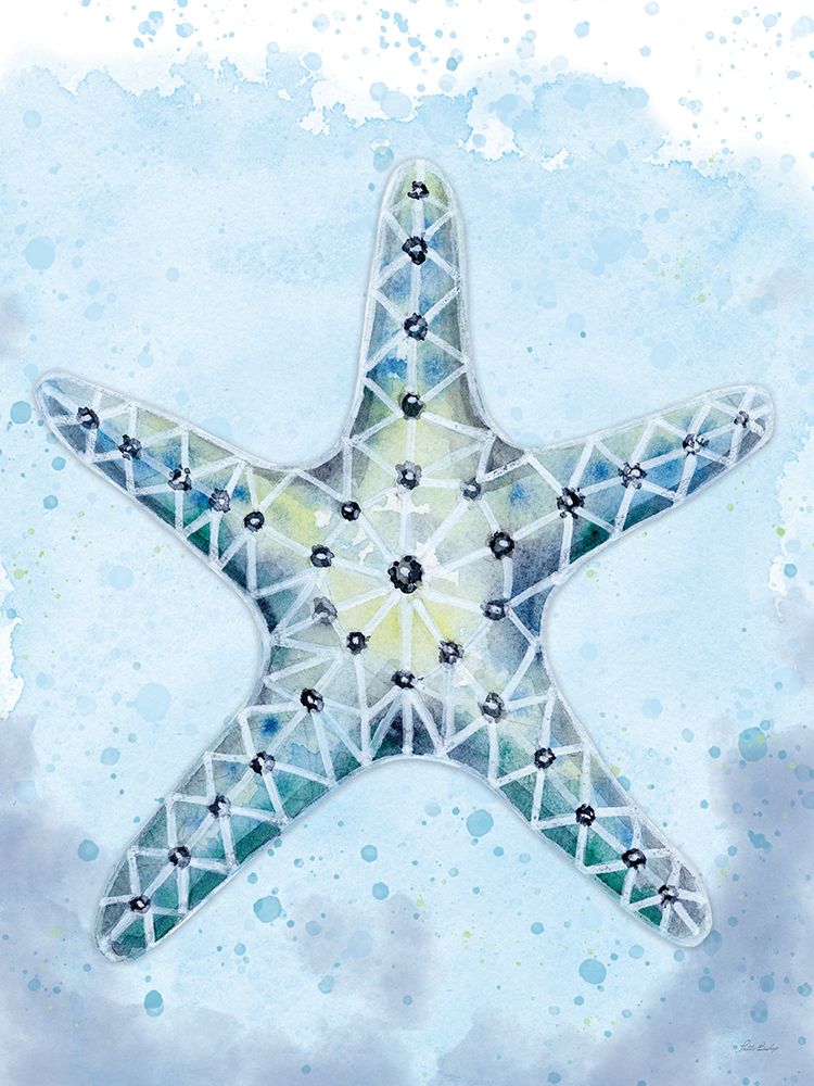 Stained Glass Starfish art print by Patti Bishop for $57.95 CAD