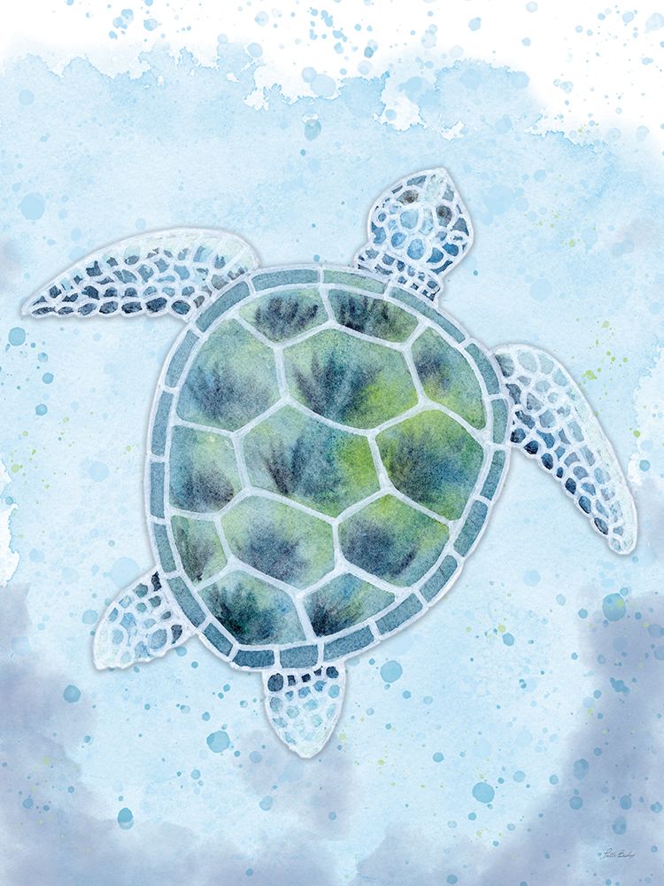 Stained Glass Turtle art print by Patti Bishop for $57.95 CAD