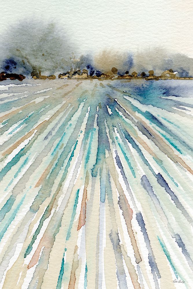 Field Teal Orange art print by Patti Bishop for $57.95 CAD