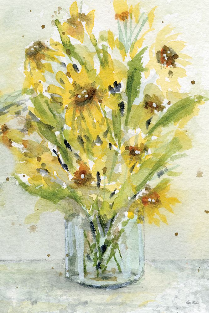Sun Flowers Jar 3 art print by Patti Bishop for $57.95 CAD