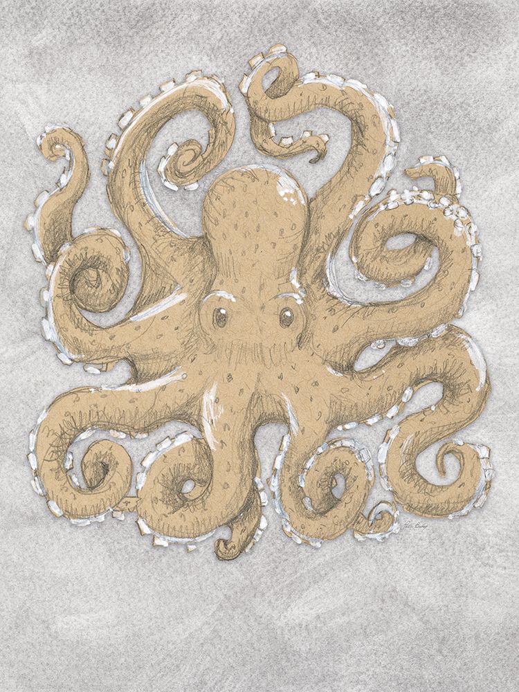Drawing Octopus Grey art print by Patti Bishop for $57.95 CAD