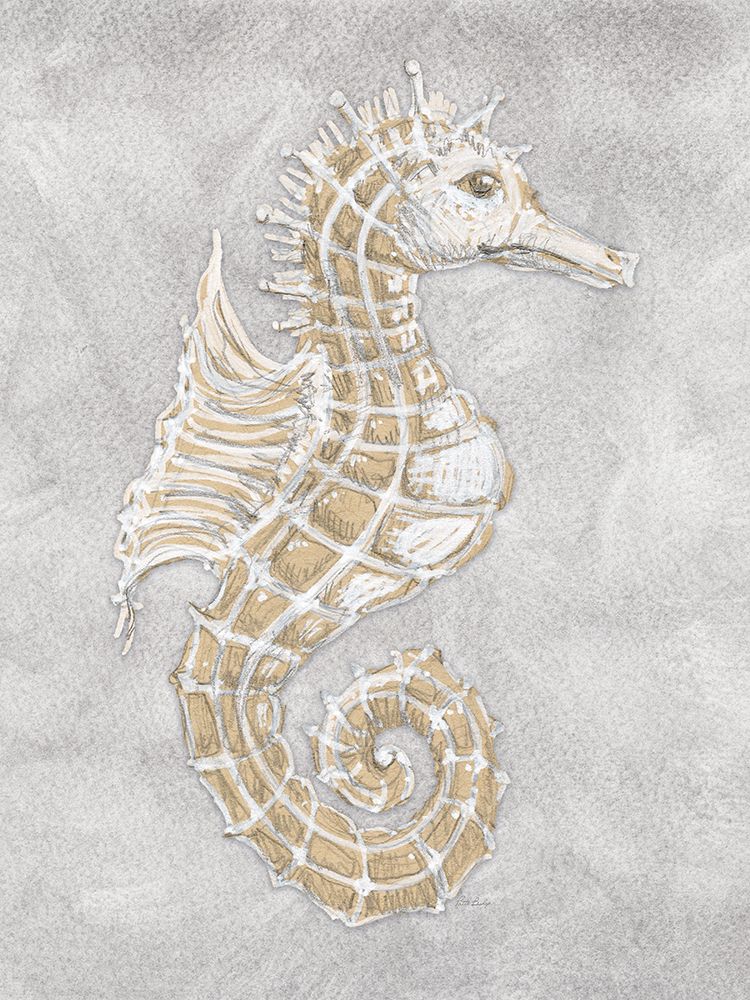 Drawing Seahorse Grey art print by Patti Bishop for $57.95 CAD