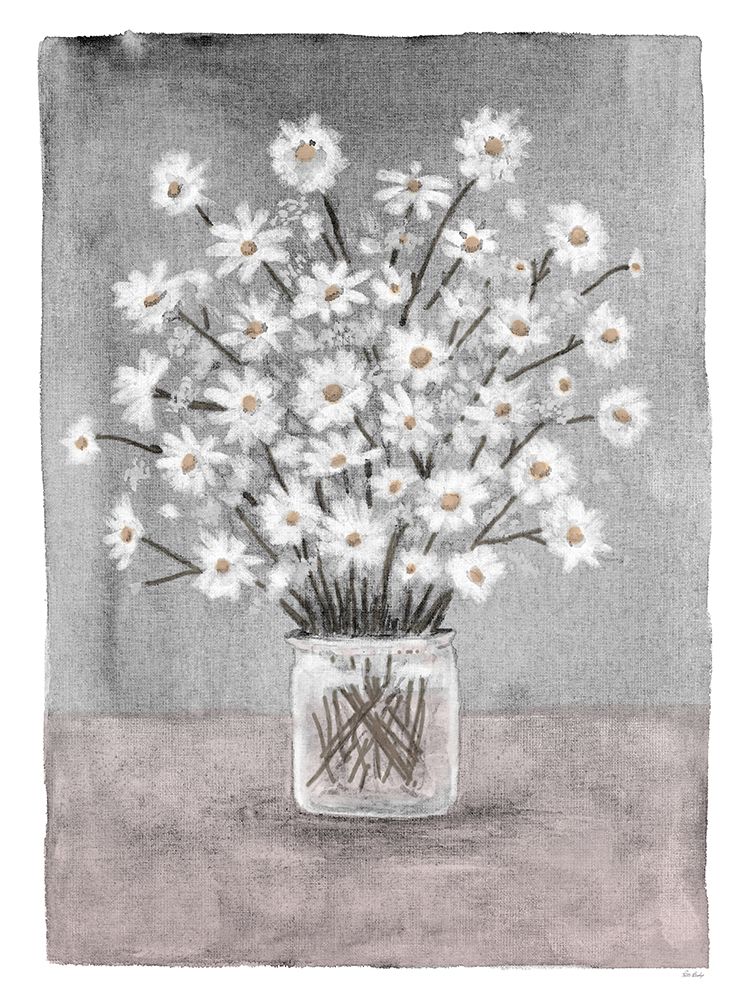 Daisies On Grey Canvas art print by Patti Bishop for $57.95 CAD