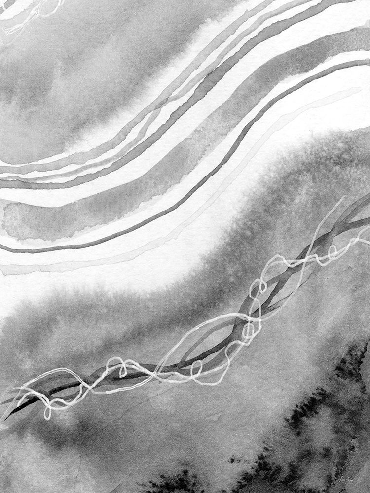 Abstract Black And White Waves art print by Patti Bishop for $57.95 CAD