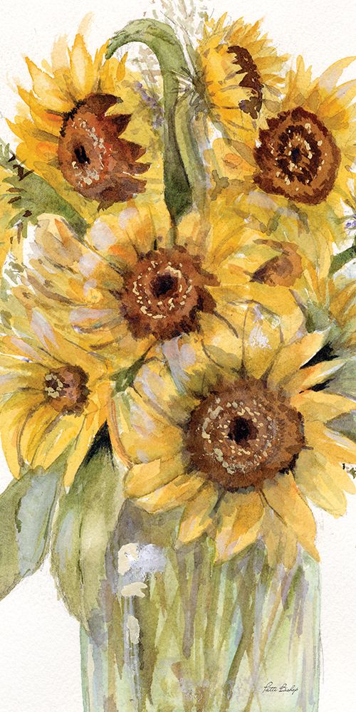 Sunflowers Bouquet Jar 2 art print by Patti Bishop for $57.95 CAD