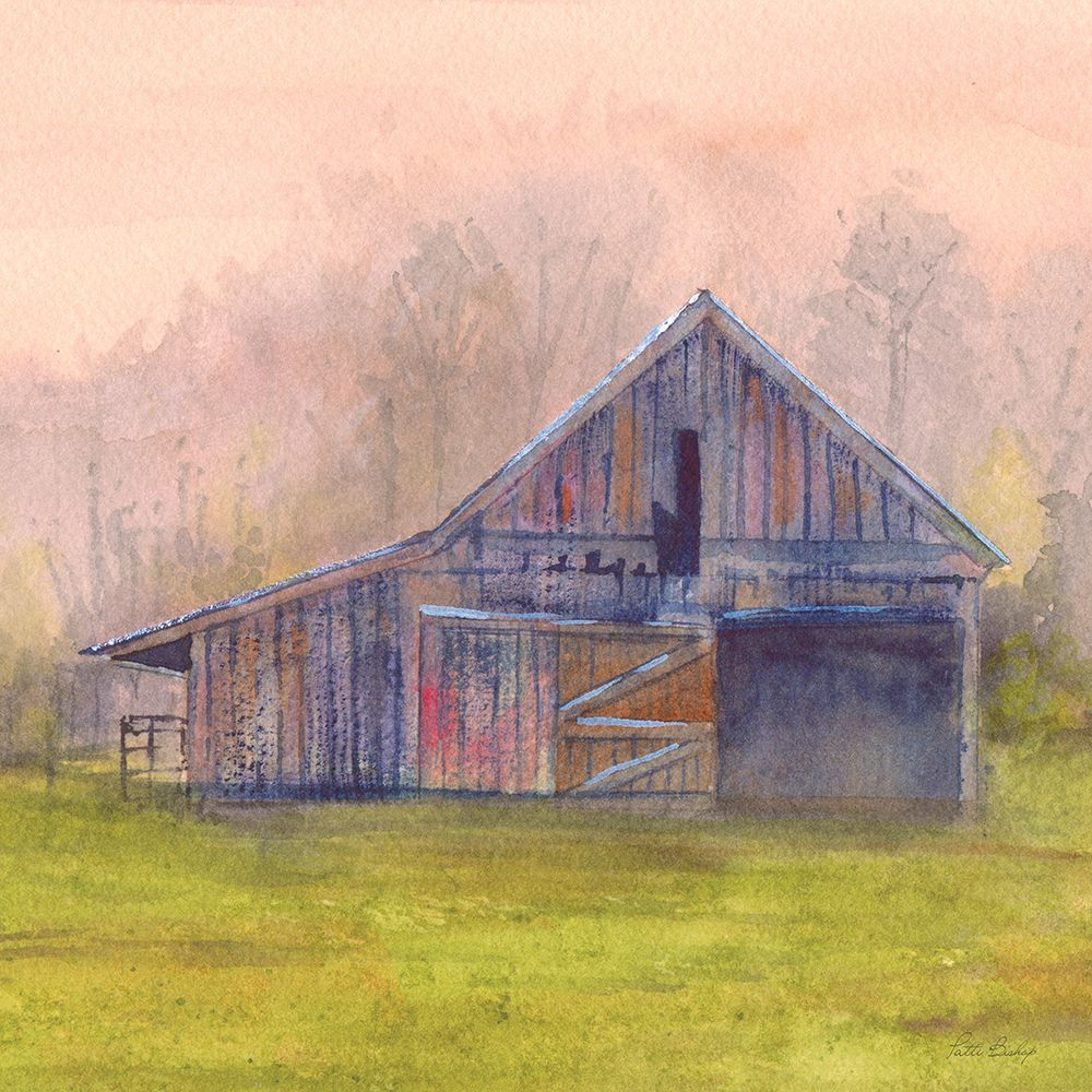 Old Barn Green Field art print by Patti Bishop for $57.95 CAD
