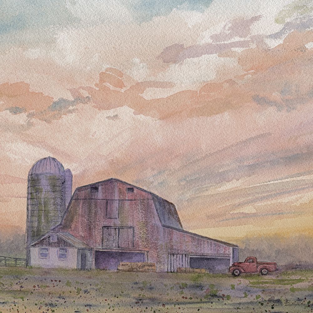 Red Barn At Sunset 3 V2 art print by Patti Bishop for $57.95 CAD