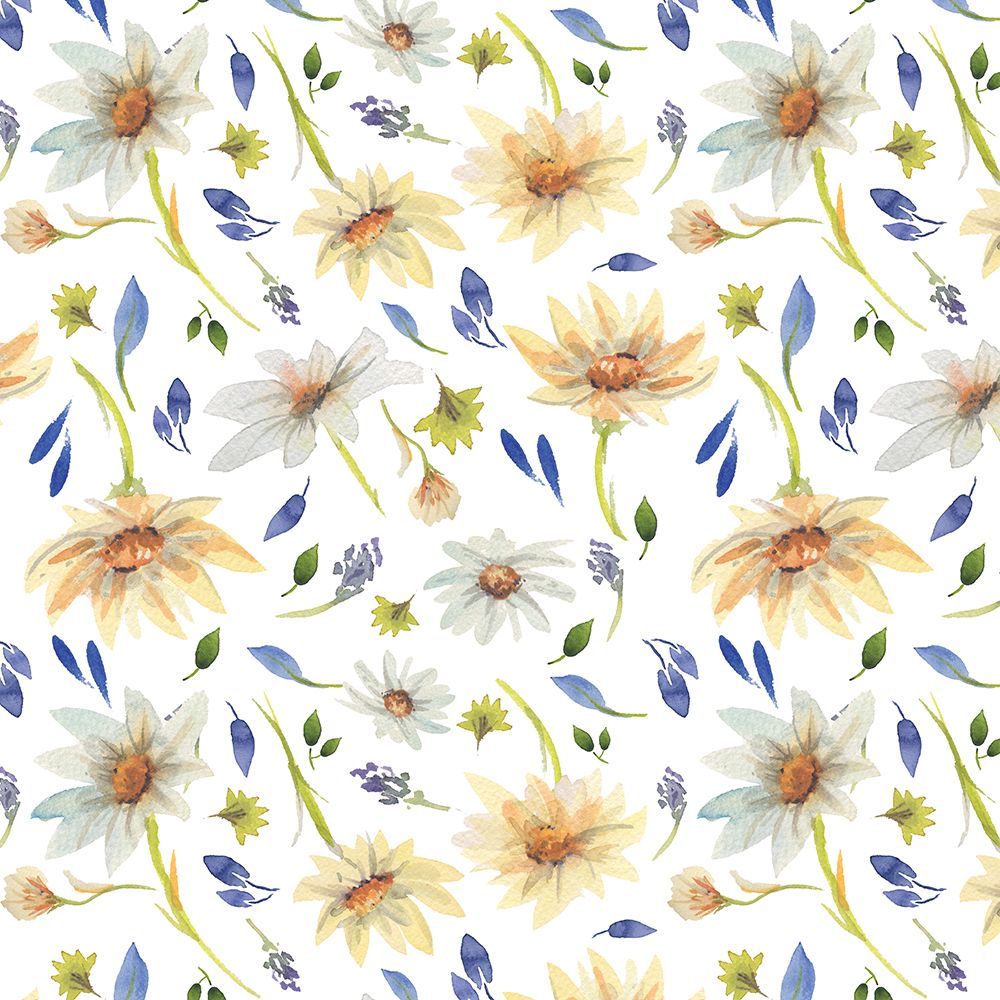 Yellow Daisy Pattern art print by Patti Bishop for $57.95 CAD