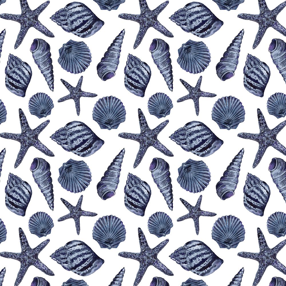 Blue Shell Pattern art print by Patti Bishop for $57.95 CAD