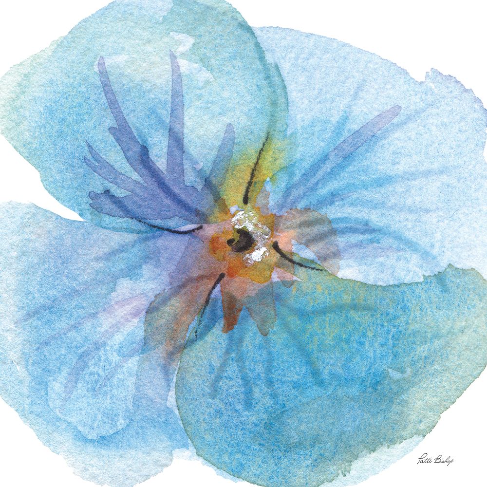 Pansie Blue art print by Patti Bishop for $57.95 CAD