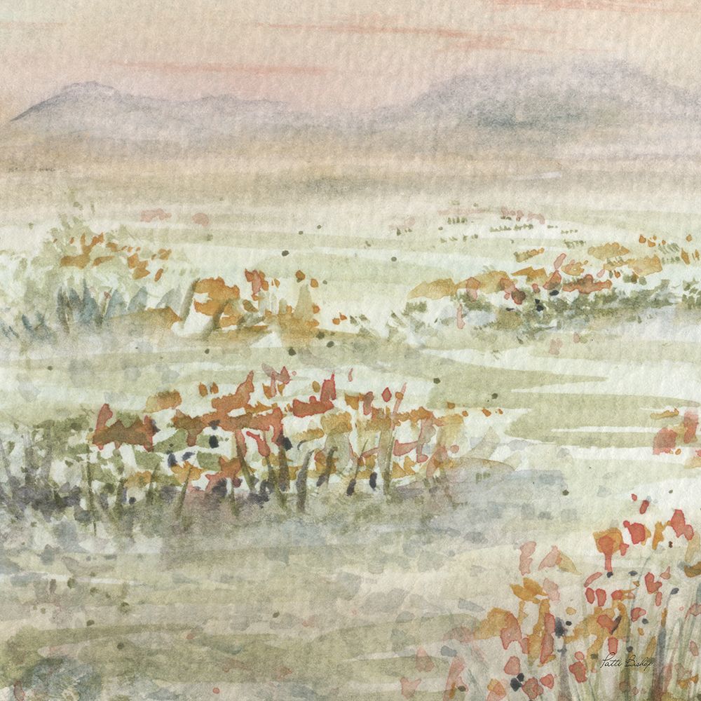 Orange Flowers Landscape art print by Patti Bishop for $57.95 CAD