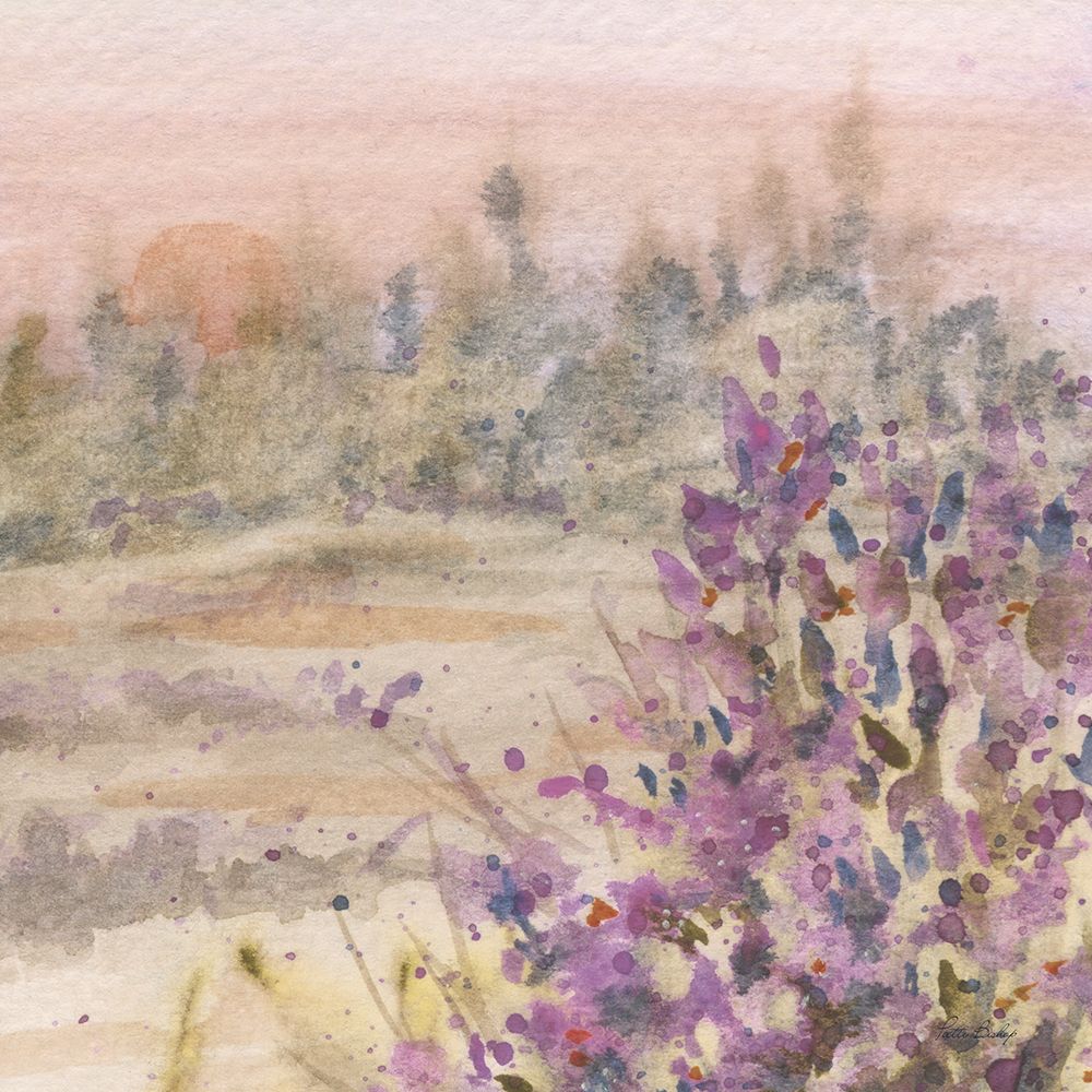 Lavendar Flowers Landscape art print by Patti Bishop for $57.95 CAD