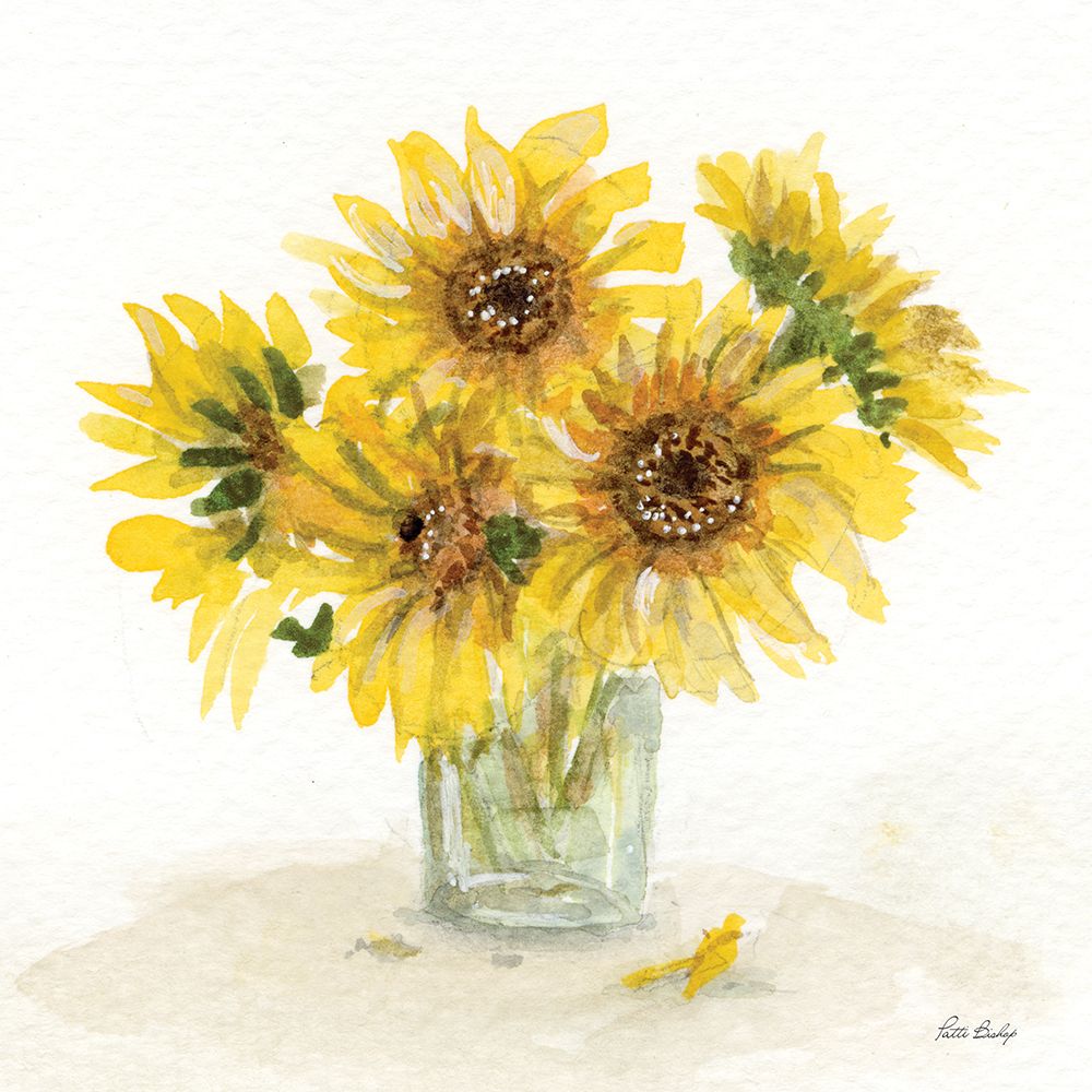 Sunflower Jar 1 art print by Patti Bishop for $57.95 CAD