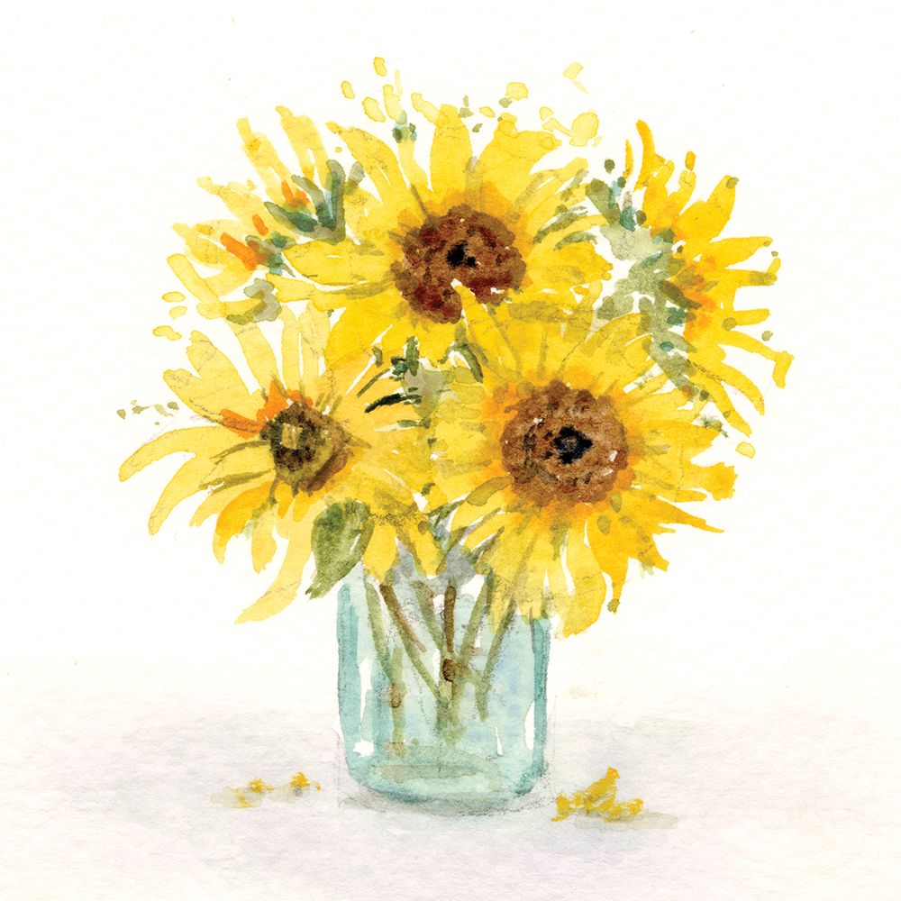 Sunflower Jar 2 art print by Patti Bishop for $57.95 CAD