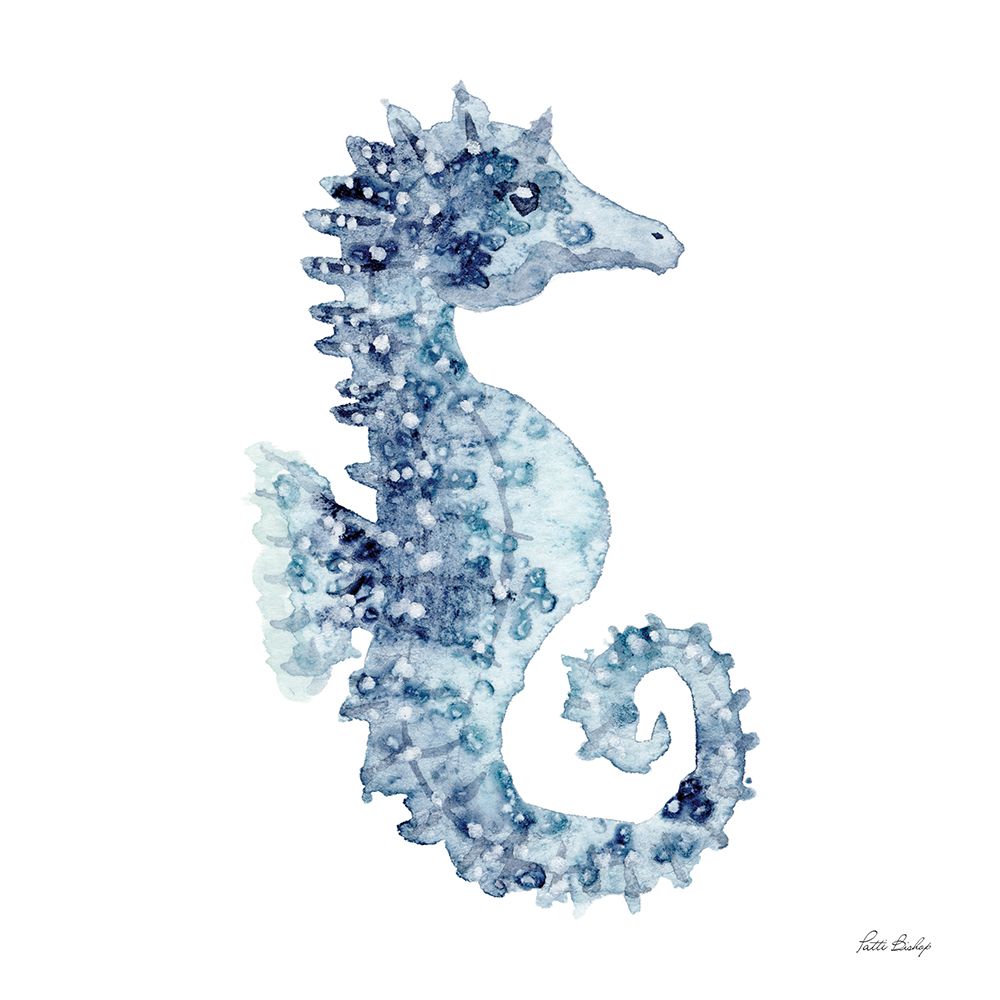 Blue Seahorse art print by Patti Bishop for $57.95 CAD