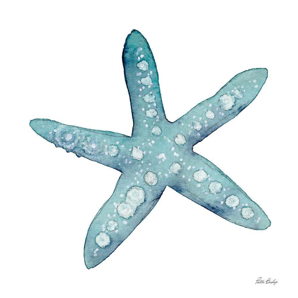 Teal Starfish art print by Patti Bishop for $57.95 CAD