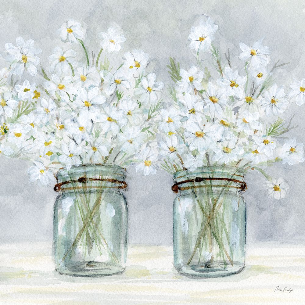 Daisies In Jars 3 art print by Patti Bishop for $57.95 CAD