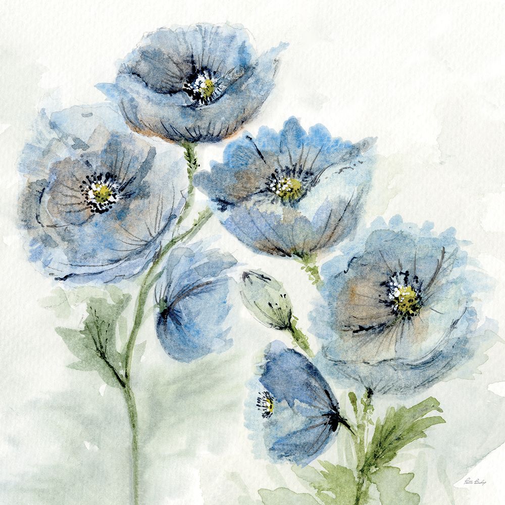 Blue Poppy 4 art print by Patti Bishop for $57.95 CAD