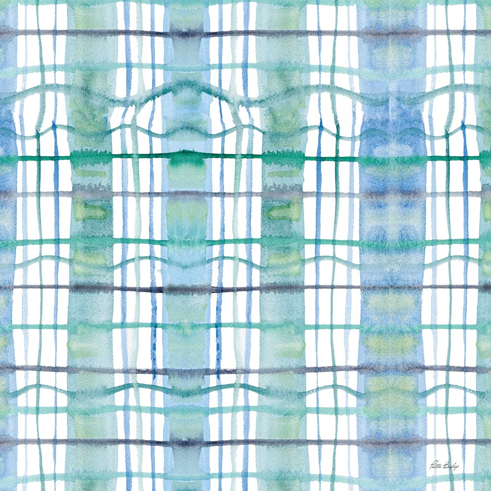 Blue Green Pattern art print by Patti Bishop for $57.95 CAD