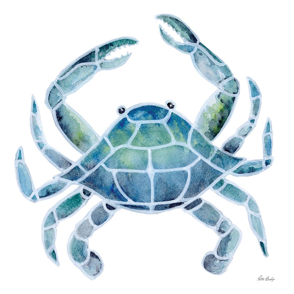 Stained Glass Crab art print by Patti Bishop for $57.95 CAD