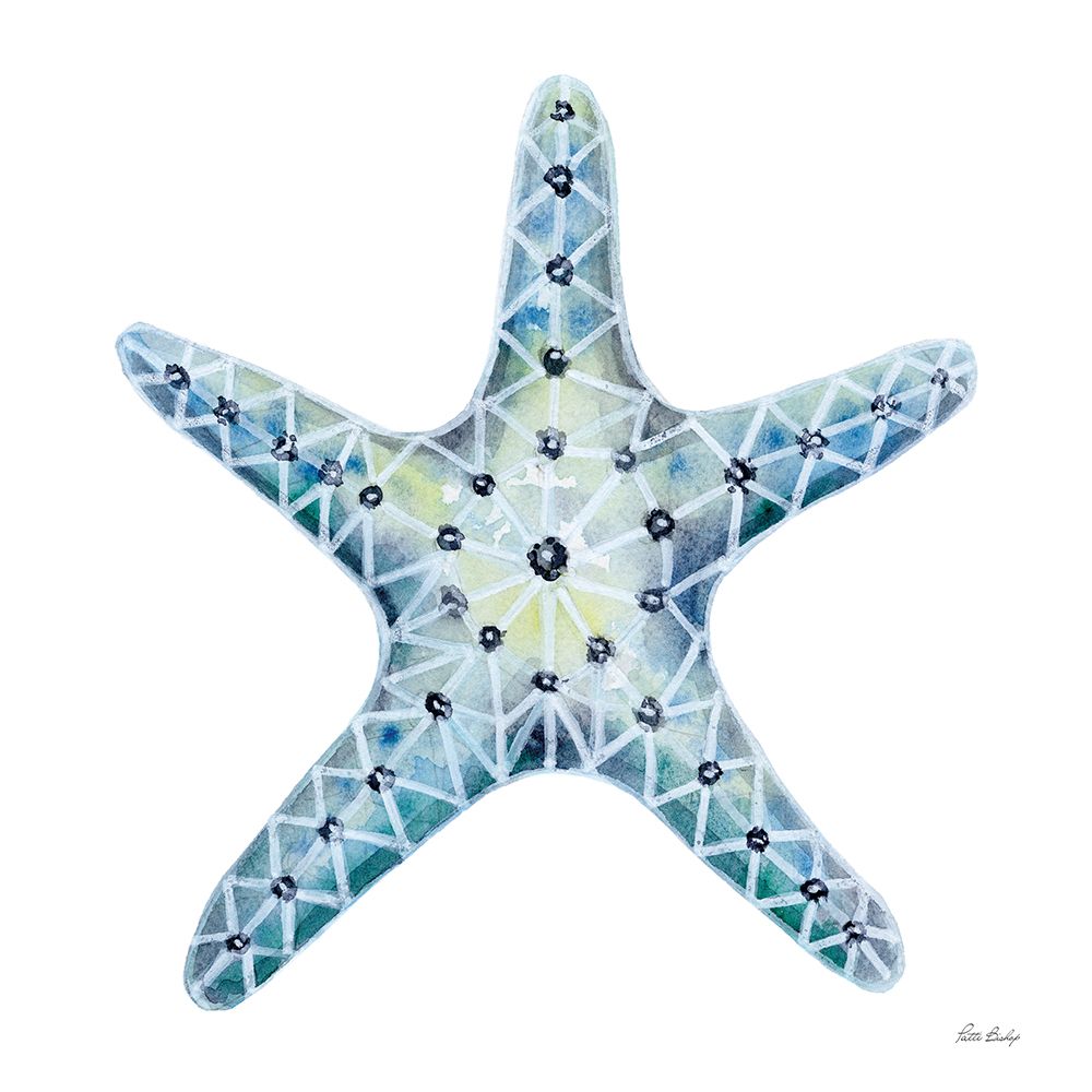 Stained Glass Starfish art print by Patti Bishop for $57.95 CAD