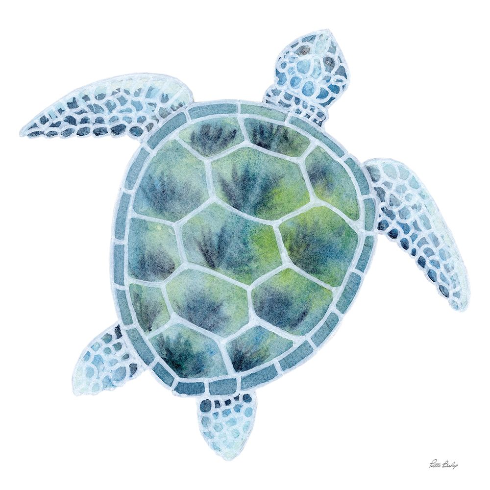 Stained Glass Turtle art print by Patti Bishop for $57.95 CAD