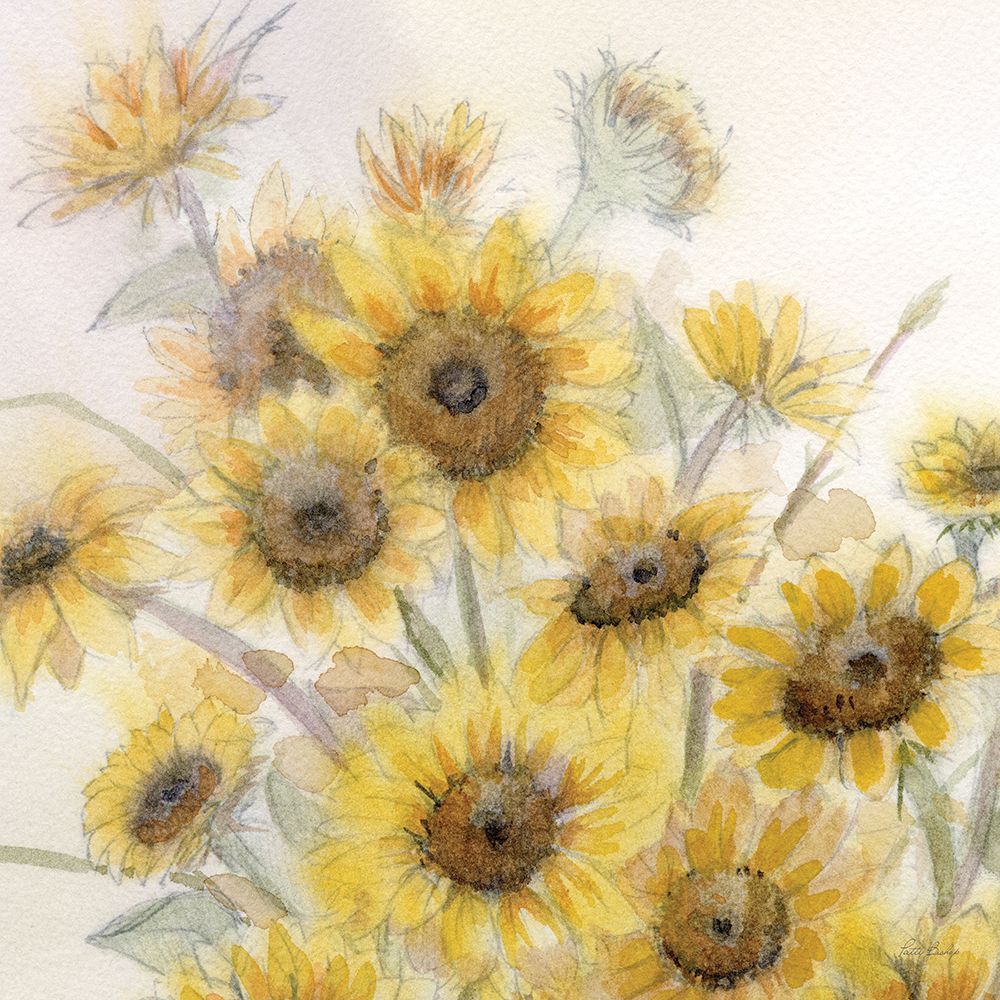 Sunflowers In Watering Can 5 art print by Patti Bishop for $57.95 CAD