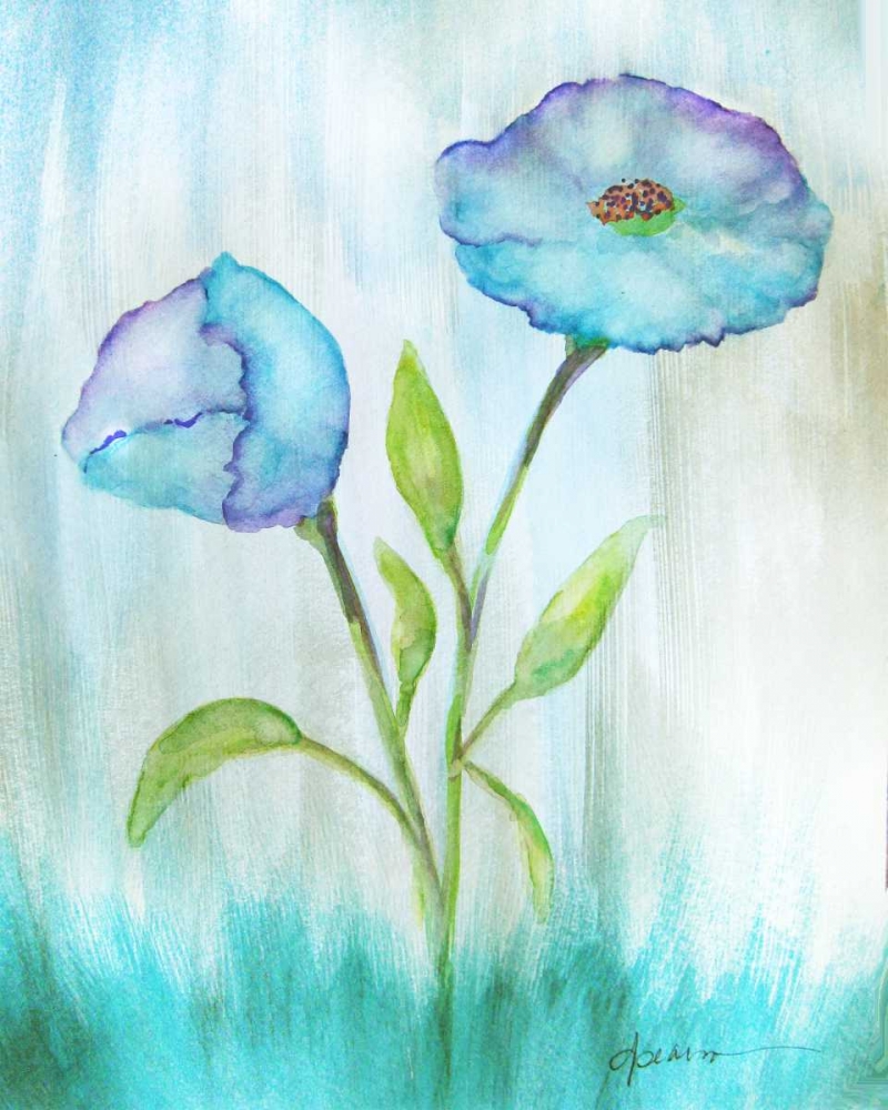 Floral Blue 1 art print by Debbie Pearson for $57.95 CAD
