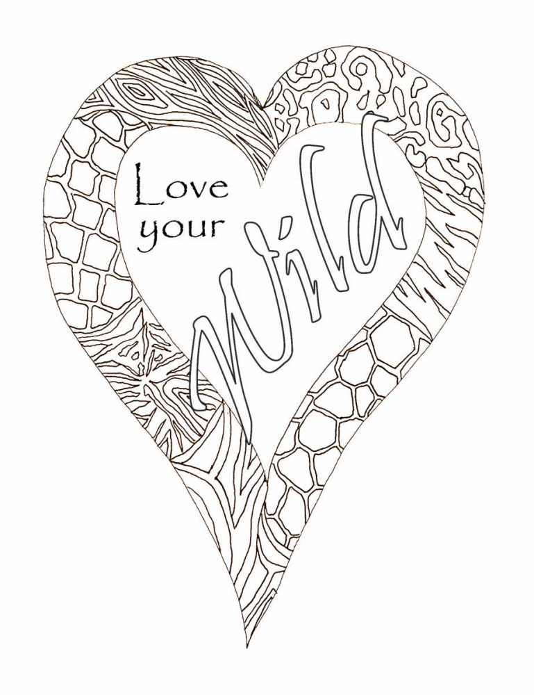 Heart Love Your Wild 2 art print by Debbie Pearson for $57.95 CAD