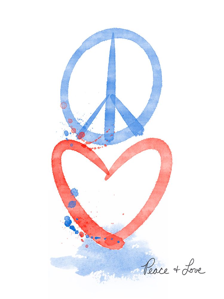 Patriotic Peace And Love art print by Matthew Piotrowicz for $57.95 CAD