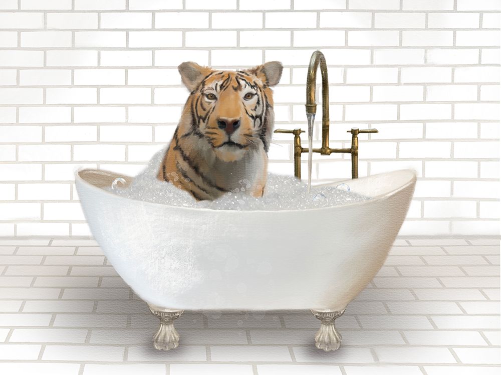 Tiger In Bathtub art print by Matthew Piotrowicz for $57.95 CAD