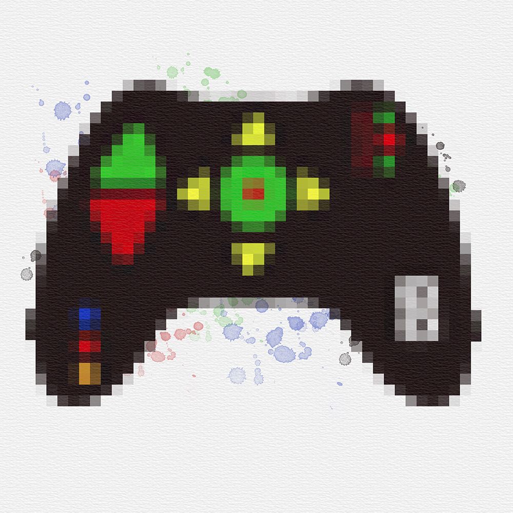 Gaming Pixelated Controller art print by Matthew Piotrowicz for $57.95 CAD