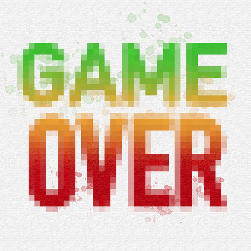 Gaming Pixelated Game Over art print by Matthew Piotrowicz for $57.95 CAD